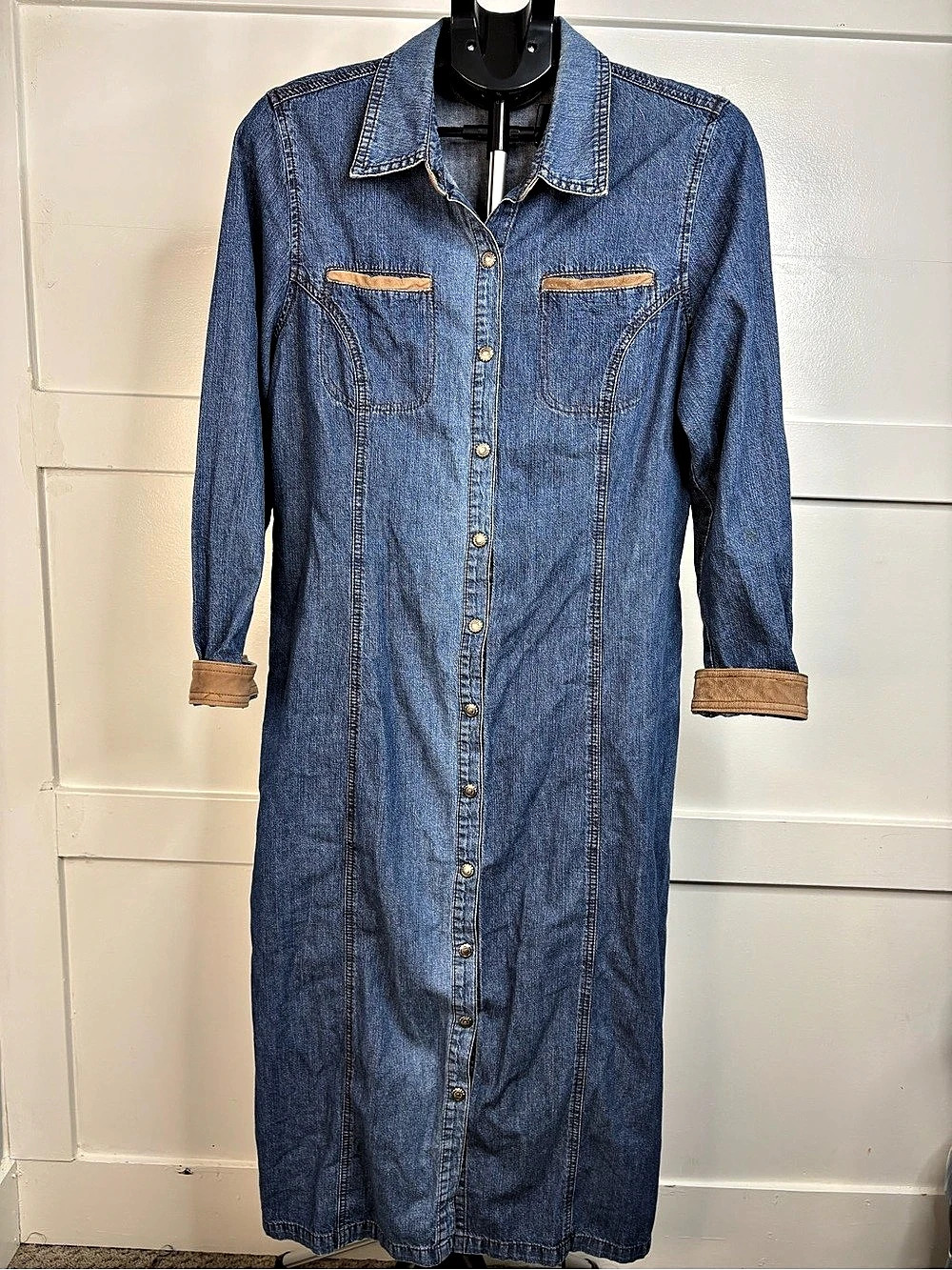 Isabella Bird Denim Maxi Dress Size 14 Like New